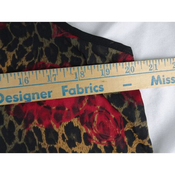 Signature Collection Women Roses Blouse Size L - Picture 9 of 10